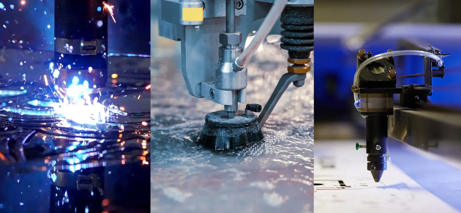 Laser vs Waterjet vs Plasma Cutting
