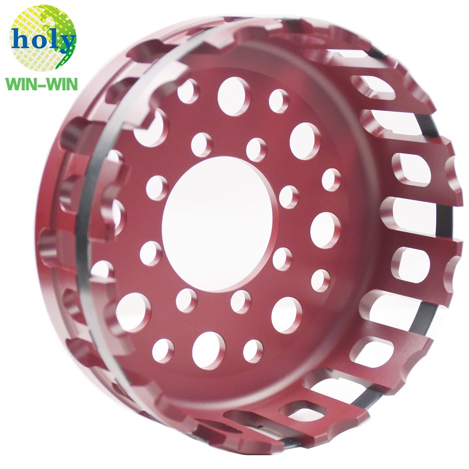 Ducati Motorcycle Tool Dry Clutch Basket Part with Precision CNC Machining with Hard-Anodized Finish