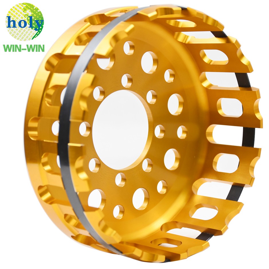 Ducati Motorcycle Tool Dry Clutch Basket Part with Precision CNC Machining with Hard-Anodized Finish