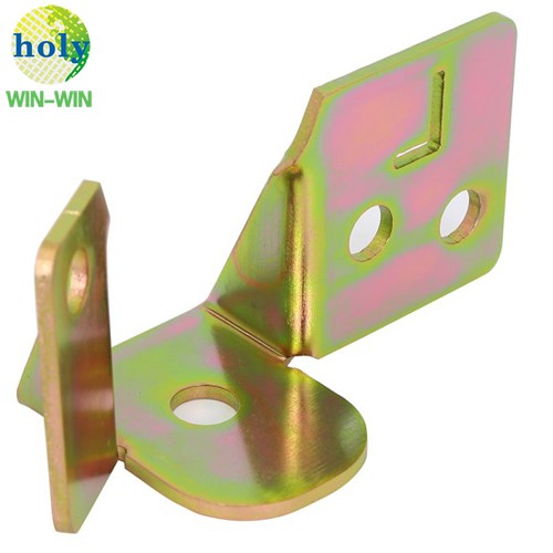 Color Zinc Plating Fixed Bracket Part with Laser Cutting Machining