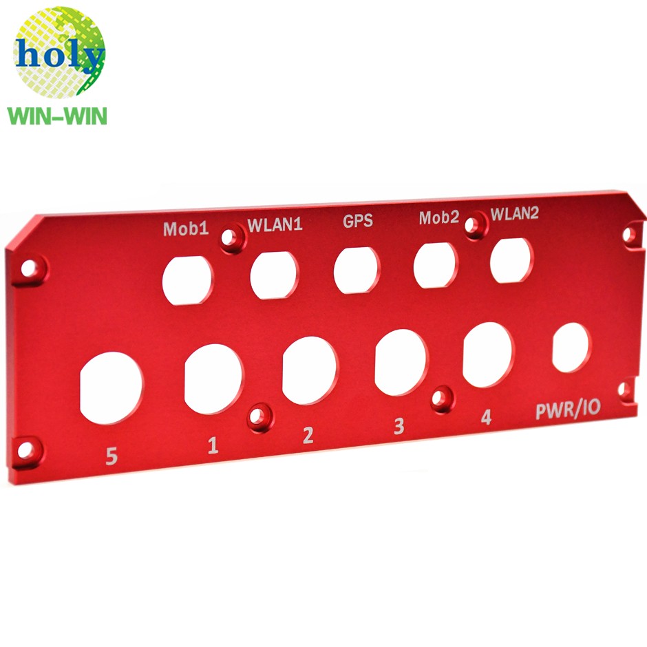 Outdoor Red Anodized Aluminum Modular Industrial Router with Precision CNC Machining Service